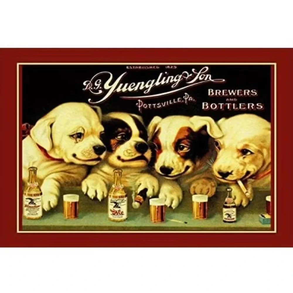 Yuengling & Son Beer Dogs Vintage Look Tin Metal Signs 8 X 12 Bar Man Cave Den